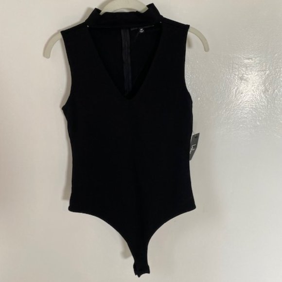 Lulu's Powerhouse Black Bodysuit NEW WITH TAGS - Picture 7 of 7